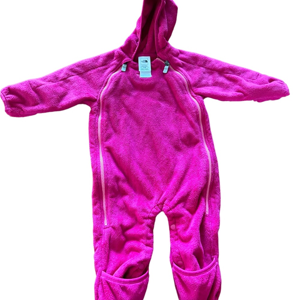 The North Face fleece bunting 6-12 months